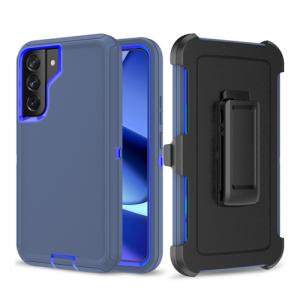 Triple Layer Protection Case & Belt Clip for Samsung Galaxy S22 - Navy Blue