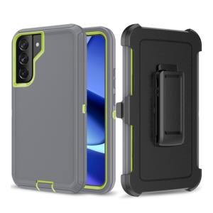 Triple Layer Protection Case & Belt Clip for Samsung Galaxy S22 - Grey
