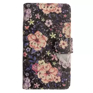 Printed Flower Case for Samsung Galaxy A72 - Orange Violet Flowers